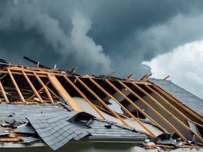 Yhouse roof affected by storm.