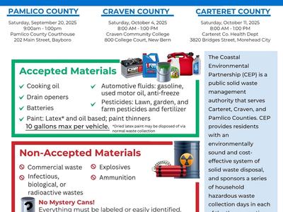 Days for Hazardous waste drop off in the surrounding area