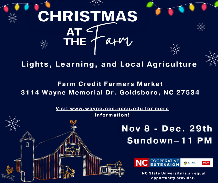 Christmas at the Farm. Lights, Learning and Local Agriculture. 