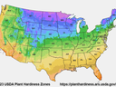 2023 USDA Plant Hardiness Zones map of continental US showing color-coded zones