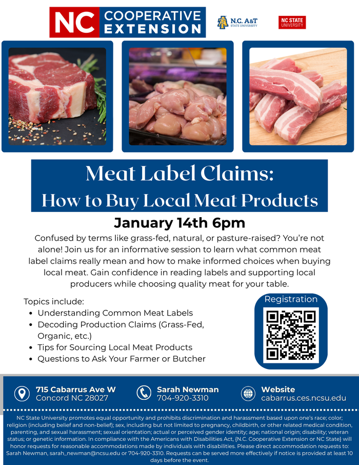 Flyer for meat label claims class