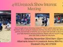 4-H Livestock Show interest meeting