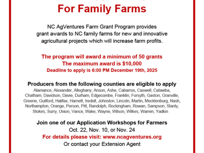 Grant Opportunity for Family Farms