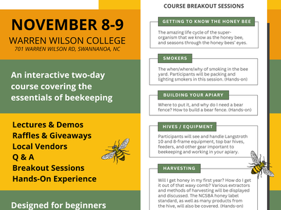 Flier for the 2025 Bee School