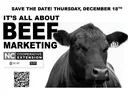 Save The Date! Thursday, DecemberR 18th It’s All About Beef Marketing Black Angus Cow Image