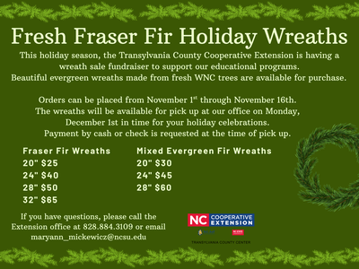 Fraser Fir Wreath Fund Raiser