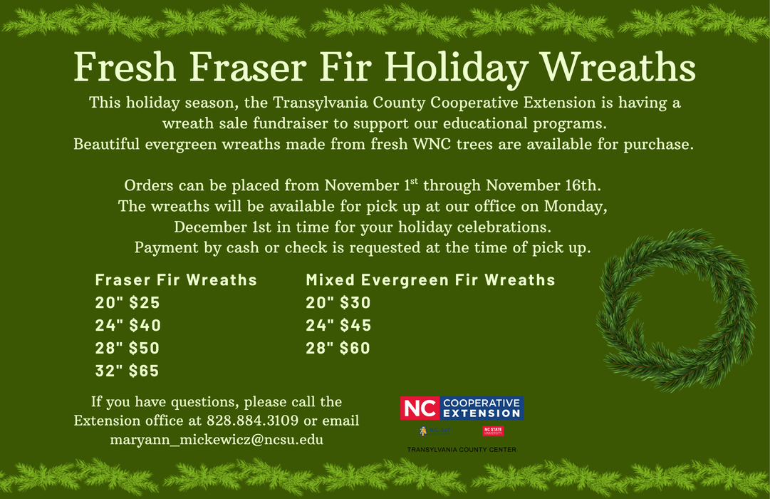 Fraser Fir Wreath Fund Raiser