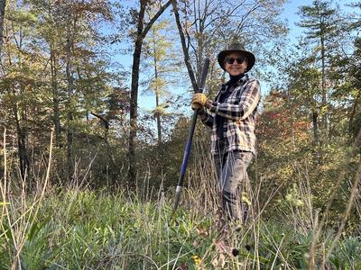 Lynn Bartosh in her meadow