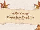 Yadkin County Horticulture Newsletter-November