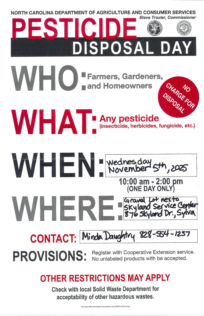 The Who, What, When and Where of Pesticide Disposal Day.
