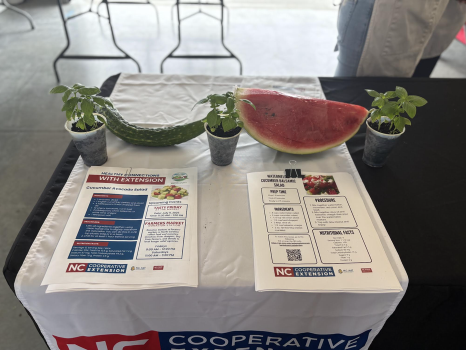 Tabling with a demo at the market.