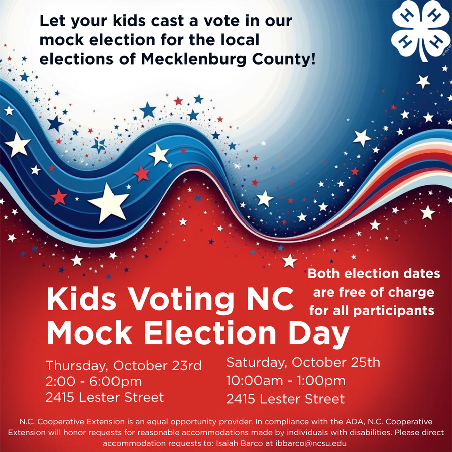 Kids Voting NC Mock Election Day