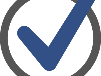 blue checkmark icon