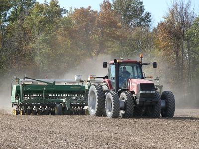 tractor in field