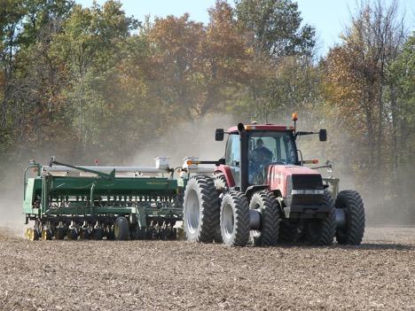 tractor in field
