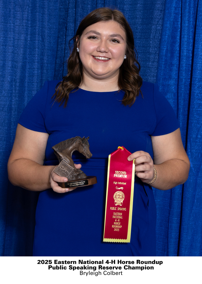 2025 Eastern National 4-H Horse Roundup Public Speaking Reserve Champion Bryleigh Colbert
