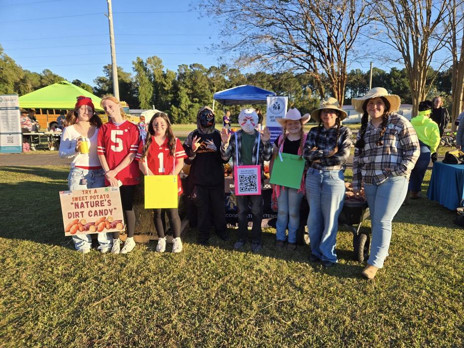 Students posing in costume.