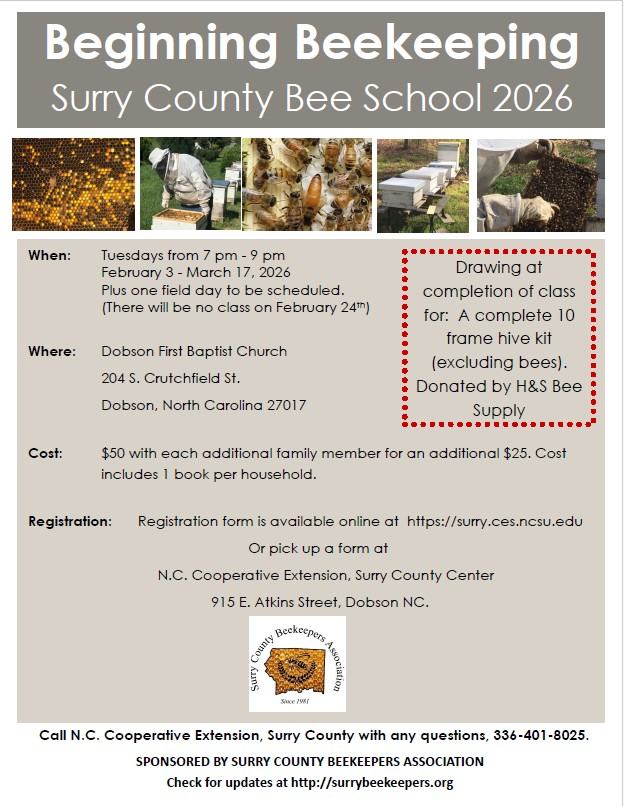 Flyer with Beeschool Info.