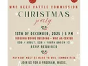 WNC Beef Cattle Commission Christmas party, Dec 13, 2025, 5 PM, Virginia Boone Building