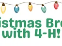 lights with the text christmas break with 4-H