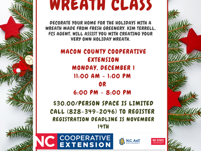 Holiday Wreath Class Flyer