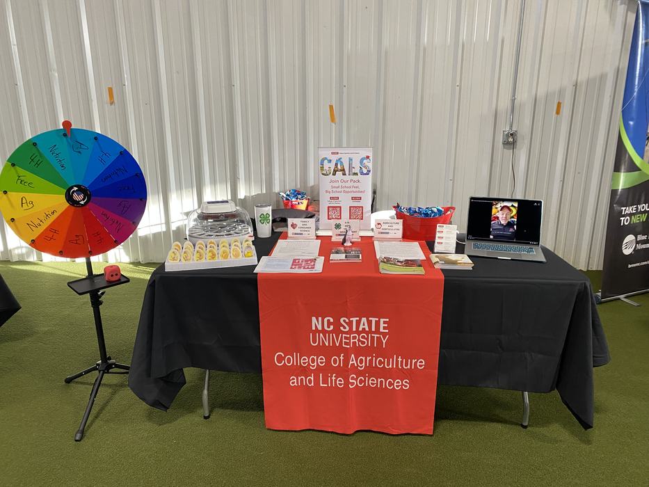 NC State CALS Booth at Career Fair.