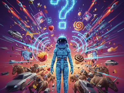 An overstimulated and somewhat confused astronaut hurtles through space while avoiding cosmic debris.