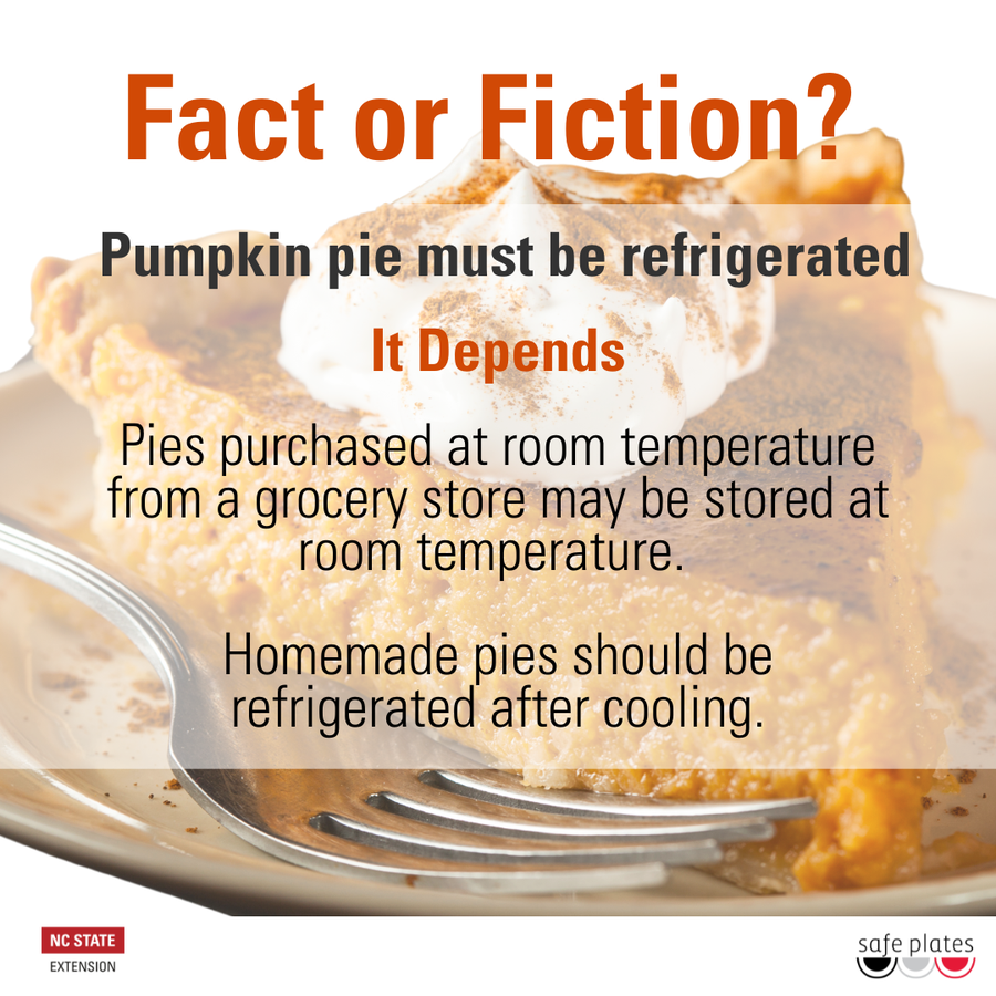 Fact or Fiction on a saucer of pumpkin pie background