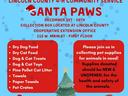 Santa Paws Community Service Collection Box.