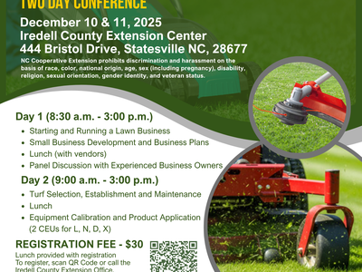 Flyer info for Lawn Care Conference