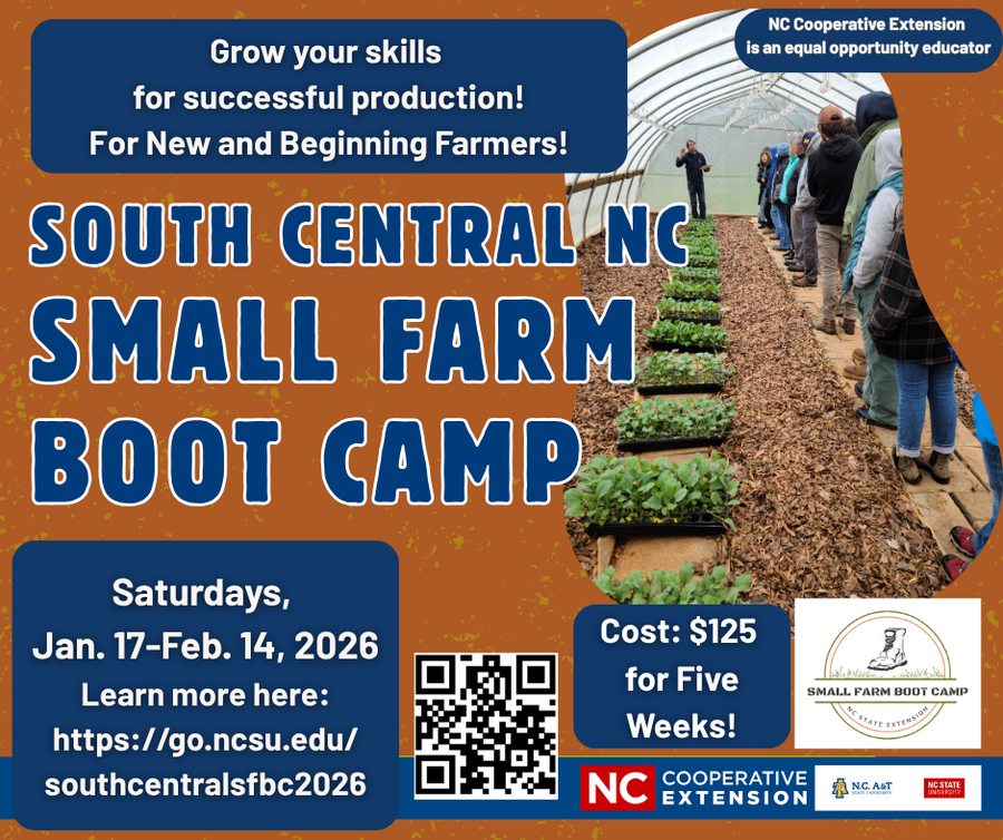 South Central Small Farm Boot Camp Flyer for Winter 2026