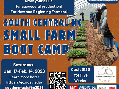 South Central Small Farm Boot Camp Flyer for Winter 2026