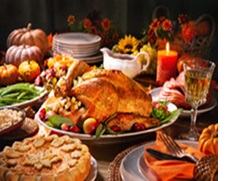 A Thanksgiving spread.
