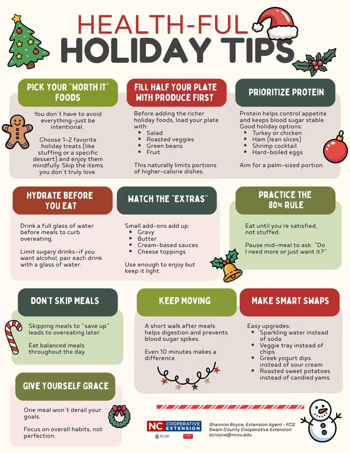 How to Stay Healthy for the Holidays - Swain County Center | N.C ...