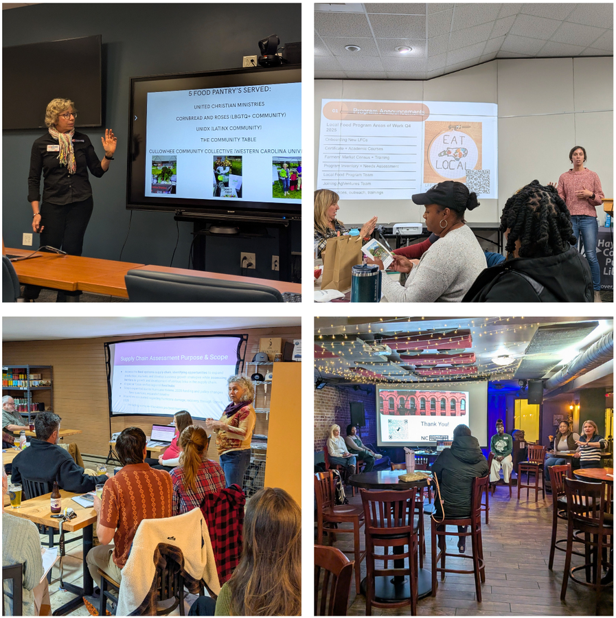 Photos from breakout sessions in local small business settings