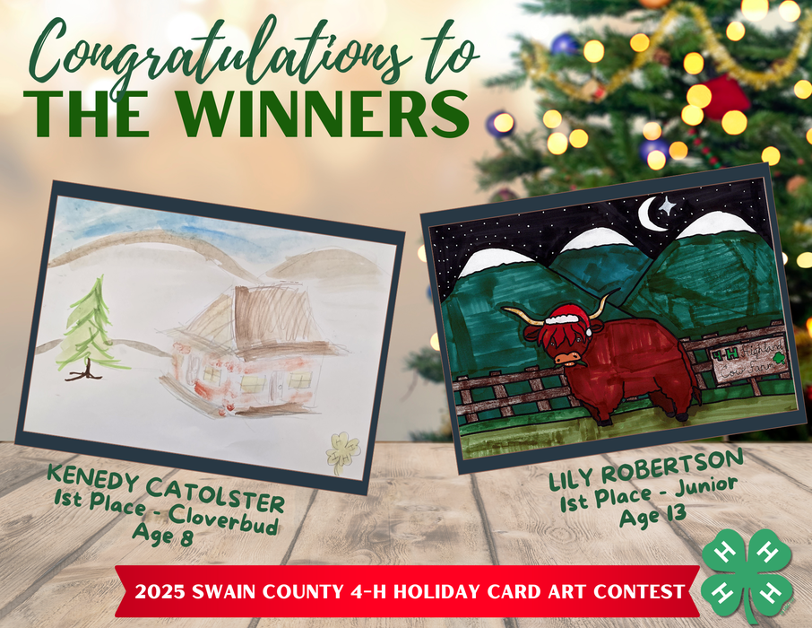 2025 4-H Christmas Card Art Contest Winners