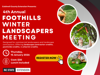 red flyer telling about Landscape Dat with 3 pics of landscaping