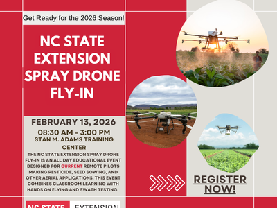 Red flyer with info about Fly-In. Has 3 pics of drones.