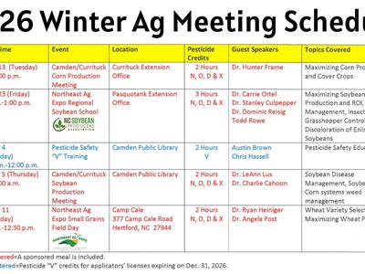 Winter ag meeting schedule