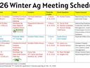 Winter ag meeting schedule