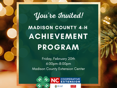 Green and gold 4-H Achievement Program Invitation