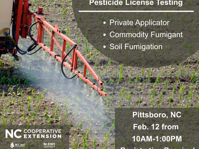 Flyer for Pesticide License Exam Testing Day
