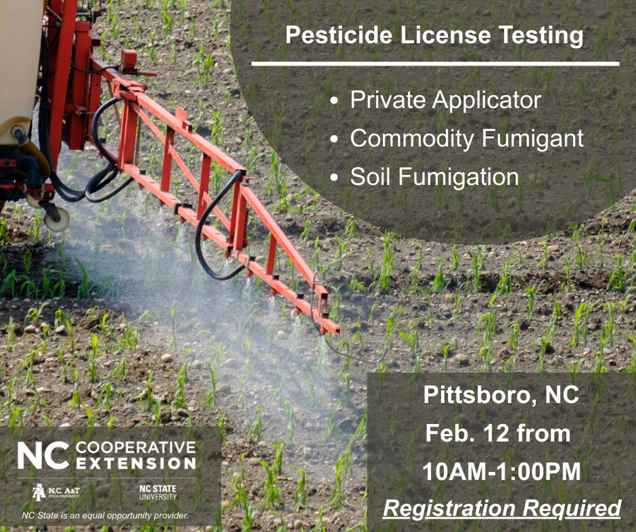 Flyer for Pesticide License Exam Testing Day