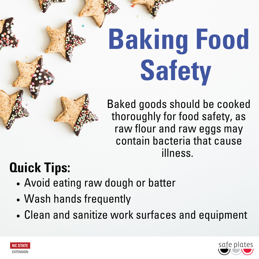 Baking Food Safety Tips image of cookies background