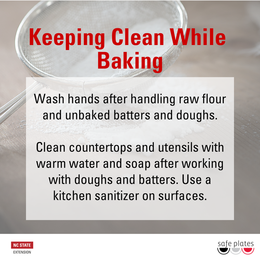 Keeping clean while baking tips