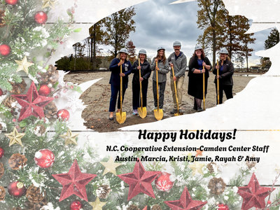 Image of Camden Staff at groundbreaking ceremony, with Happy Holidays