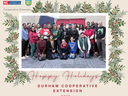 Durham Cooperative Extension Staff posing for a holiday picture