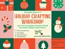Buncombe County 4-H Holiday Crafting Workshop flyer — Dec 12, 3:30–5:00pm, register online
