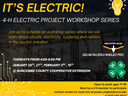 It's Electric! 4‑H electric workshop series — Tuesdays 4–5 PM Jan 20, 27; Feb 3, 10