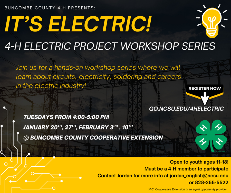 It's Electric! 4-H Electric Project Workshop Series